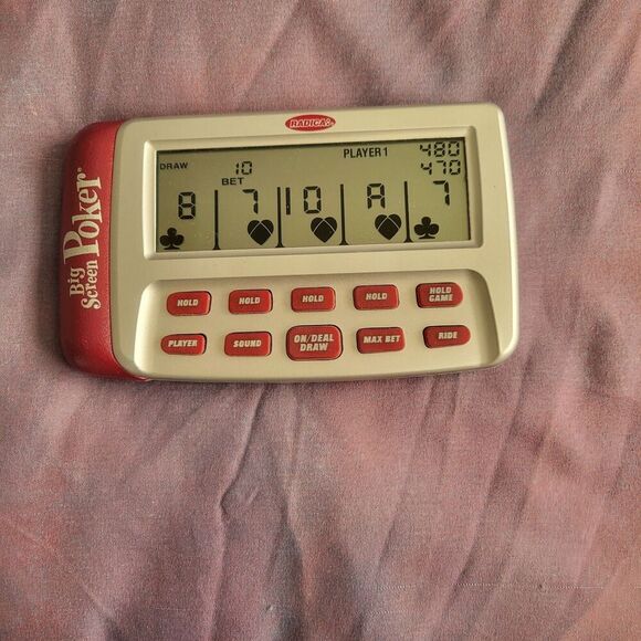 Poker Vintage Handheld Computer Video Game 1995 Texas Hold 'Em Leisure WORKING - Picture 2 of 4